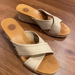 UGG Sandals never worn. No box. Size 8 Clean from a non smoking home.